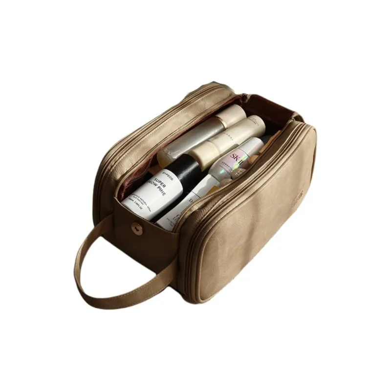 LETOO Leather Patchwork With TPU Makeup Bag Women's Multicolor-3