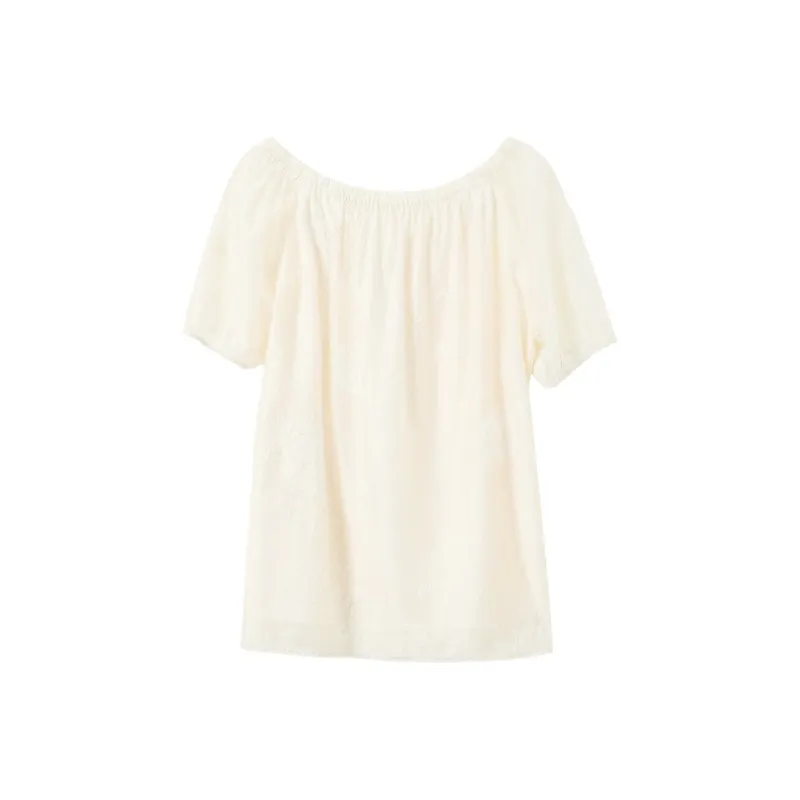 3COLOUR Chiffon Shirts Women's Ecru Floral-1