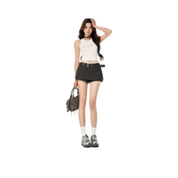 Wen Shan Denim Short Skirts Women's