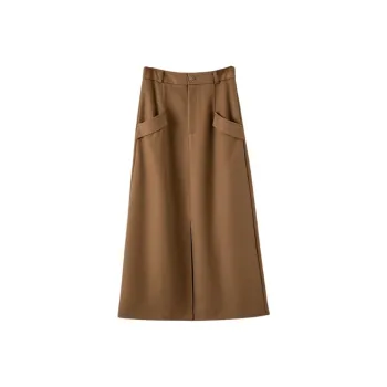Late White Casual Long Skirt Women's