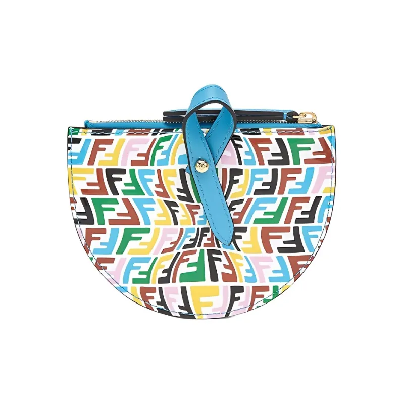 FENDI Cow Leather Coin Purse Women's Multicolor-1