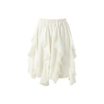 3COLOUR Elastic High Rise Skirt Women's Ecru
