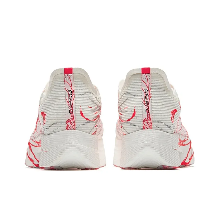Anta C10 Pro Anti Slip Wear Resistant Low Top Marathon Running Shoes Women's White Red-3