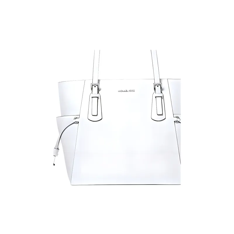 MICHAEL KORS Voyager Leather Shoulder Bag Tubas Women's White-3