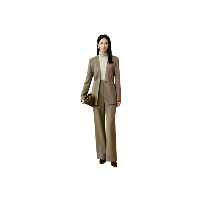 INSUN Business Suits Women's Light Chestnut-1