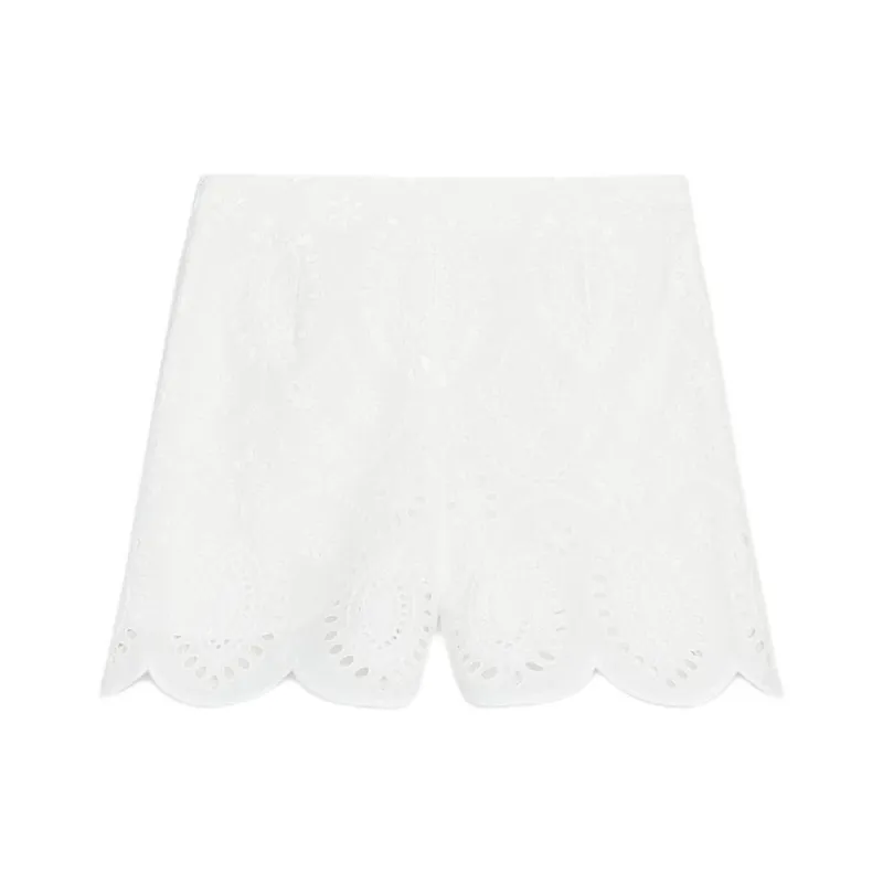 ZARA Casual Shorts Women's Frosted White-1