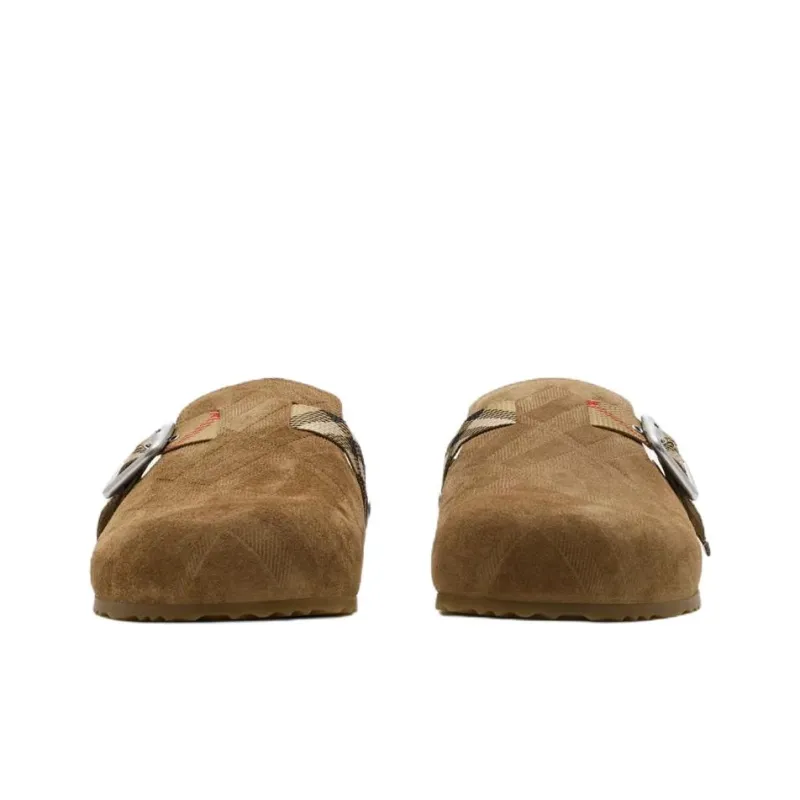 Burberry Quiet Closed Toe Slippers Women's Brown-2