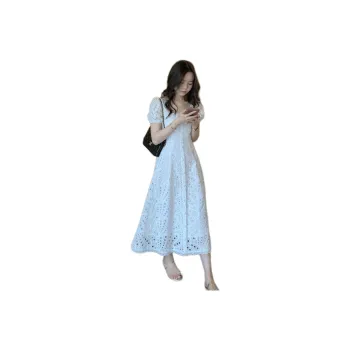 Flowers In Water Short Sleeved Dress Women's