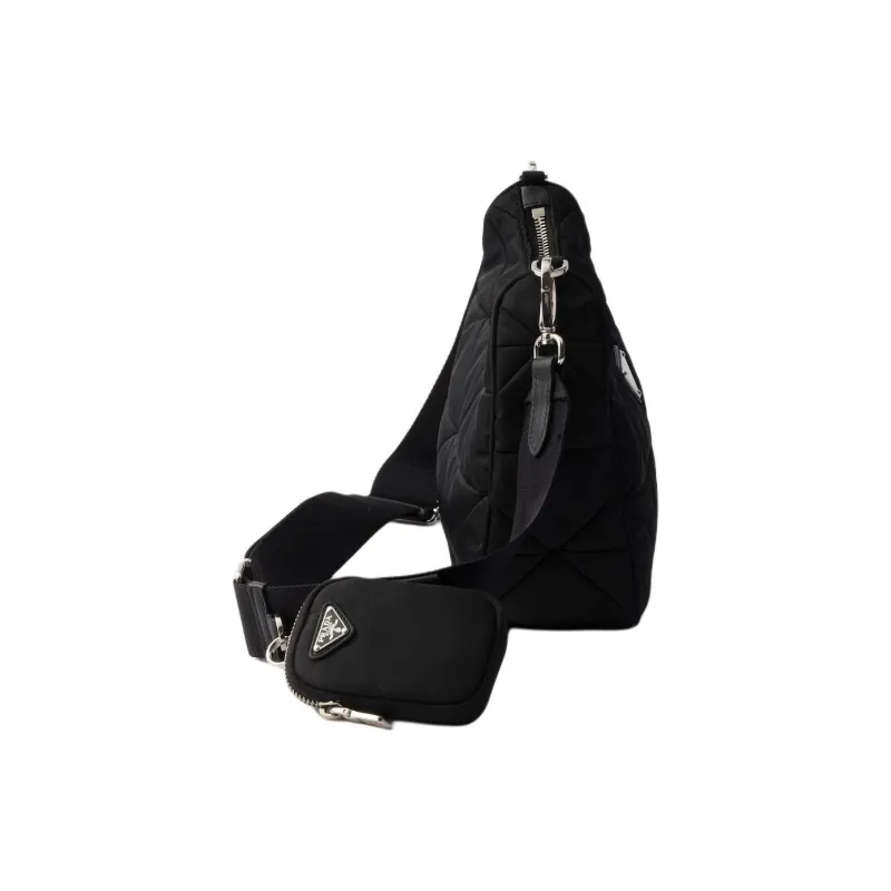 PRADA Recycled Polyamide Shoulder Bag Women's Black-1