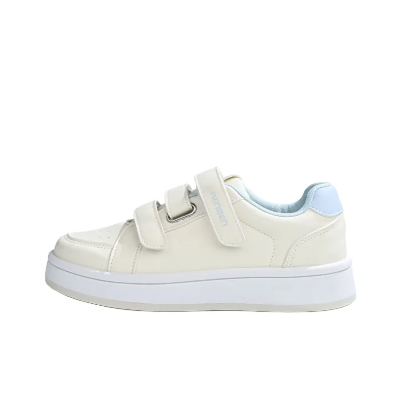 RENBEN Non slip Lightweight Low Top Skateboard Shoes Women's Beige Yellow-0