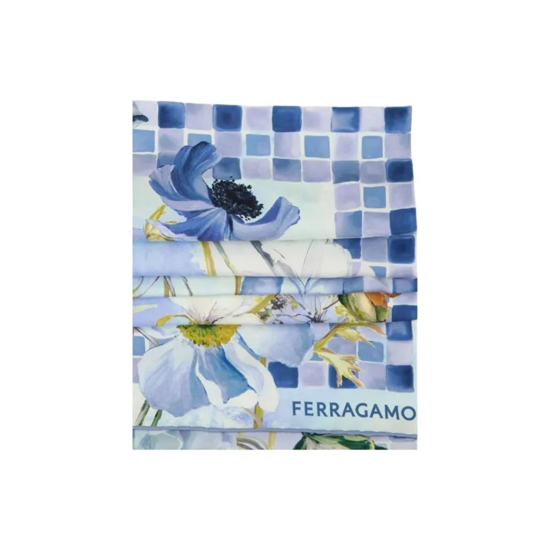 Ferragamo Fiori print Silk Scarf-1