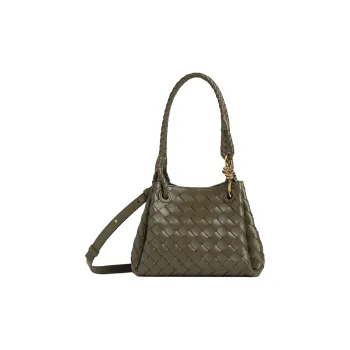 Bottega Veneta Parachute Sheepskin Portable Crossbody Bag, Shoulder Bag Trumpets Women's Cypress Green