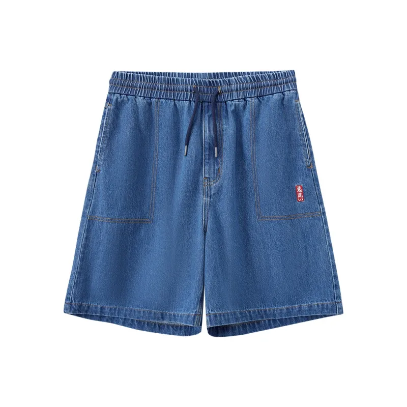 ONIARAI Denim Shorts Men Denim Blue-0