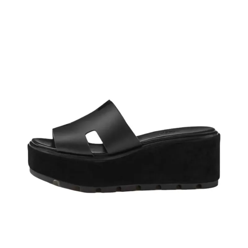 HERMES Eze Slide Slippers Women's Black-0