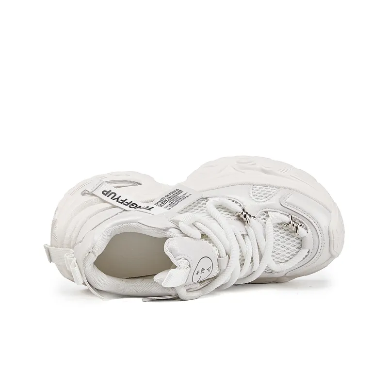 La Chapelle Cushioning, Slip Resistant, And Breathable Low Top Chunky Sneakers Women's Ecru-5