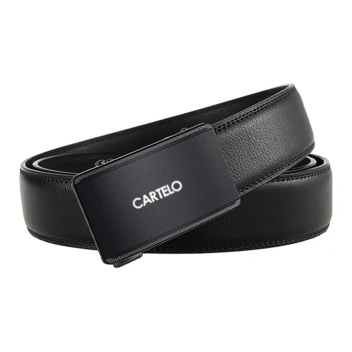 CARTELO Cow Leather Belts Men's 3.5cm-1