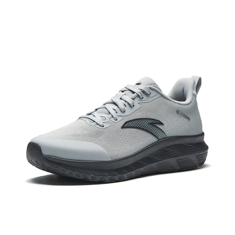 Anta Running Collection Cushioning, Breathable, Lightweight Low Top City Commute Training Running Shoes Men's Gray-1