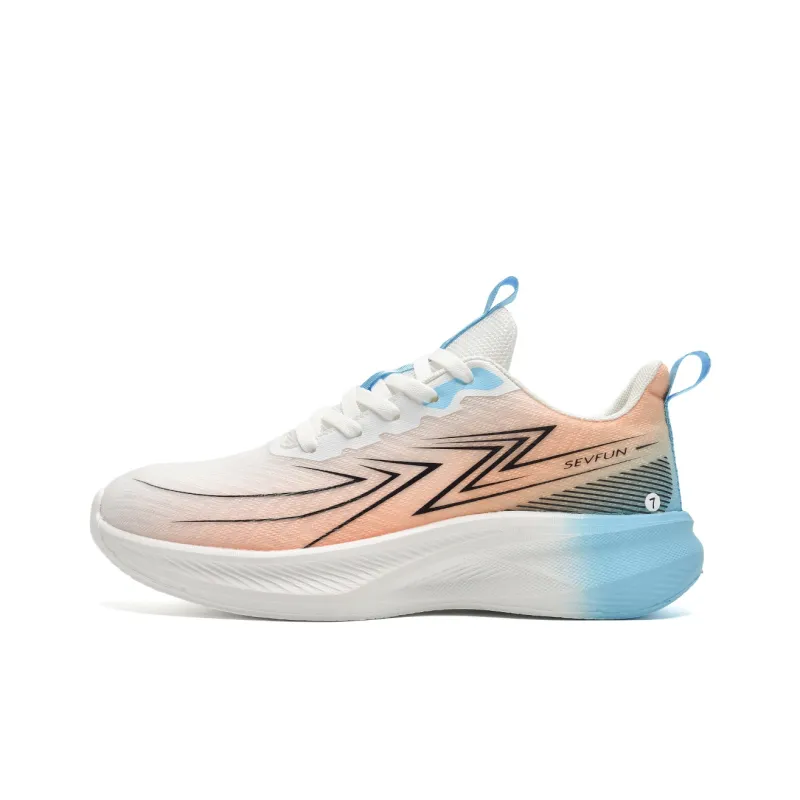 7 SEVFUN Low Top Running Shoes Unisex Yellow With Wave Base-30