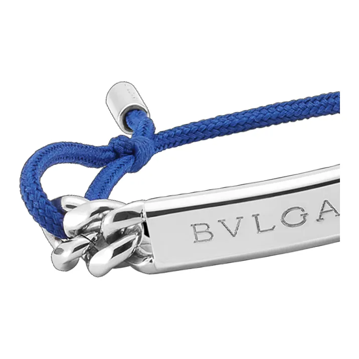 BVLGARI Fabric Bracelets Men's Marine Blue-1