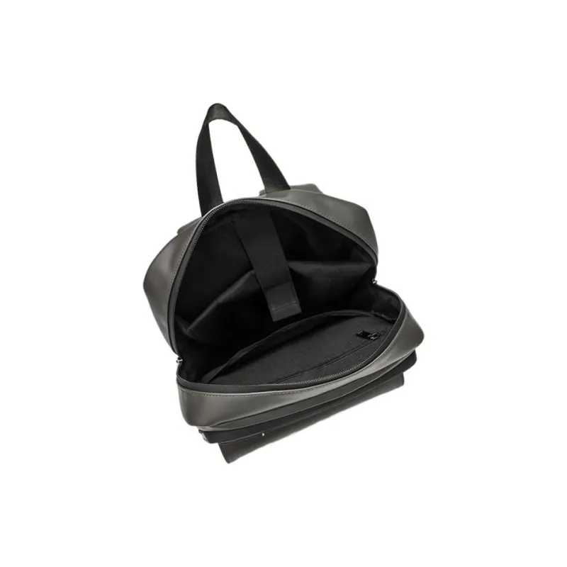 VIHUS PU Backpack Unisex Black/White-3