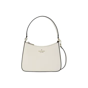 Kate Spade Saffiano Leather Portable Crossbody Bag, Shoulder Bag Women's Egg White Crispy Pastry