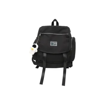 Wolfhorse Nylon Backpack Unisex Black/white/gray/black Décor