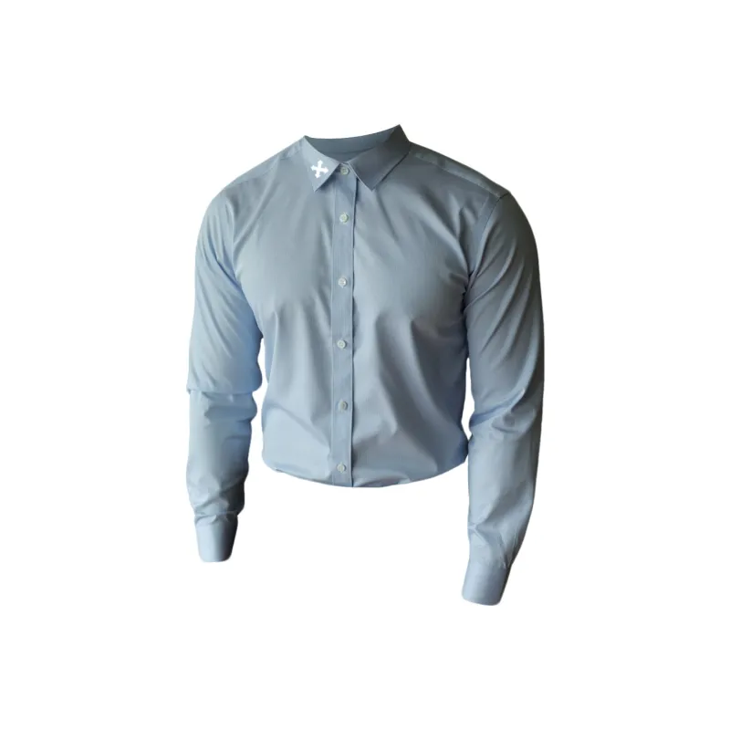 WALLPAINTER Shirts Men Blue Fine Plaid-1