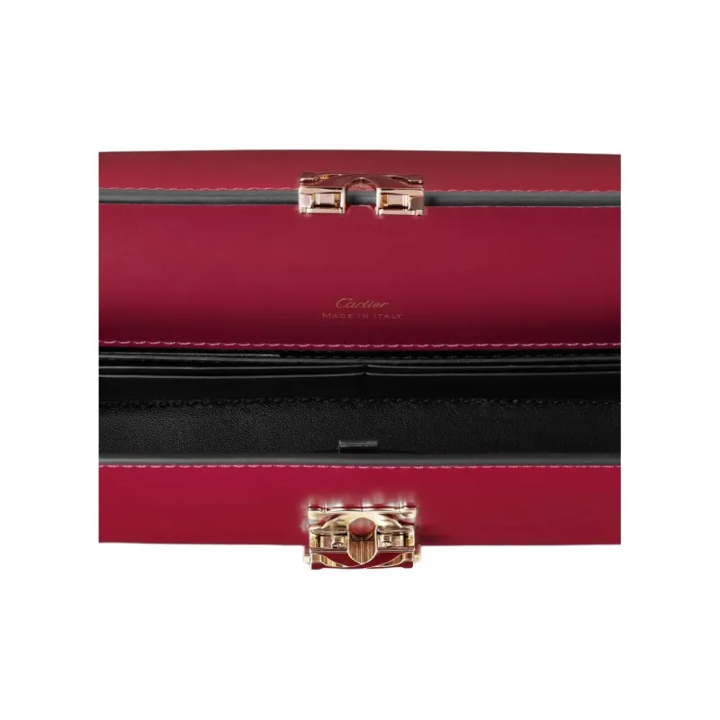 CARTIER C De Cartier Collection Calfskin Crossbody Bag, Shoulder Bag Mini Women's Red-4