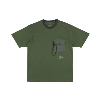 And Wander T Shirt Men's Olive Green