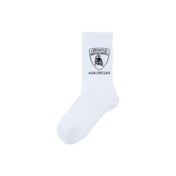 Balenciaga Knee High Socks Regular Fit Men's 1 Pack White