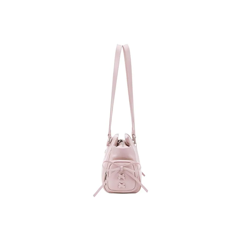 MCMIKO Cow Leather Handbag, Shoulder Bag Regular Women's Jelly Pink-2