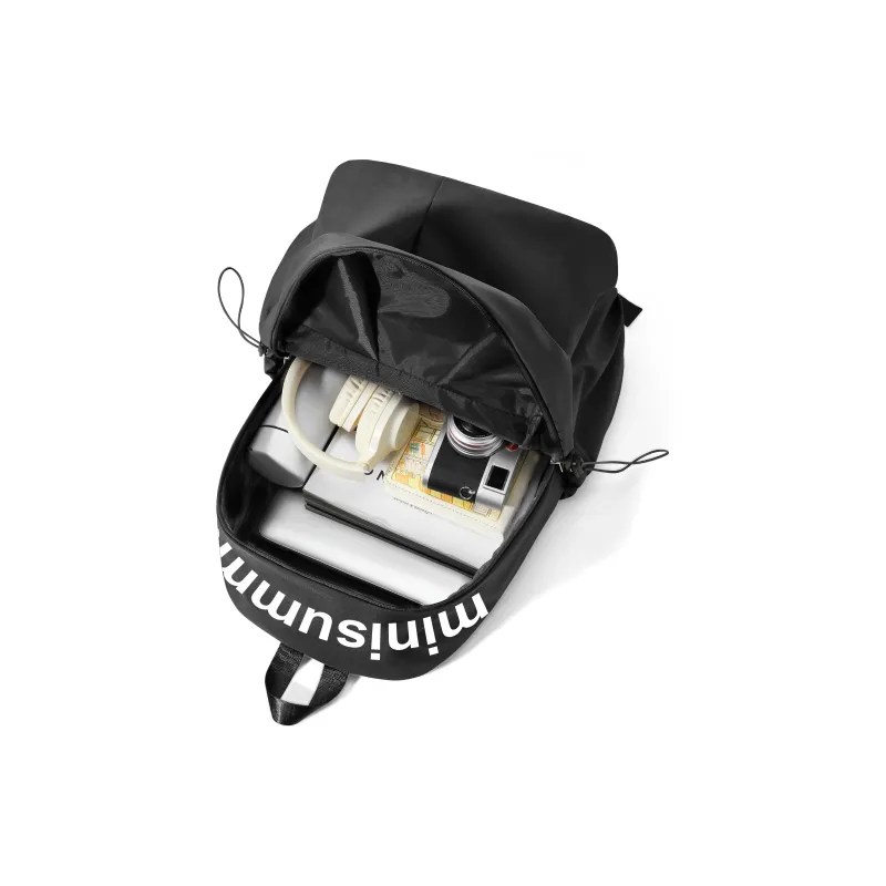 KEYSTREET Fabric Backpack Laptop Backpack Tubas Unisex Black/Ecru/Green/Blue/Burgundy-50