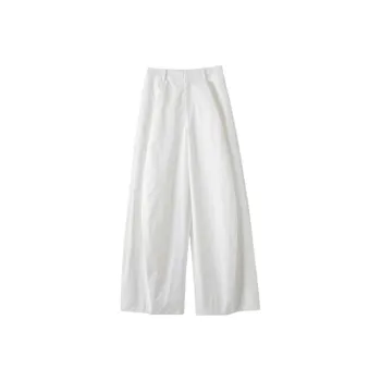 Late White Casual Pants Women's