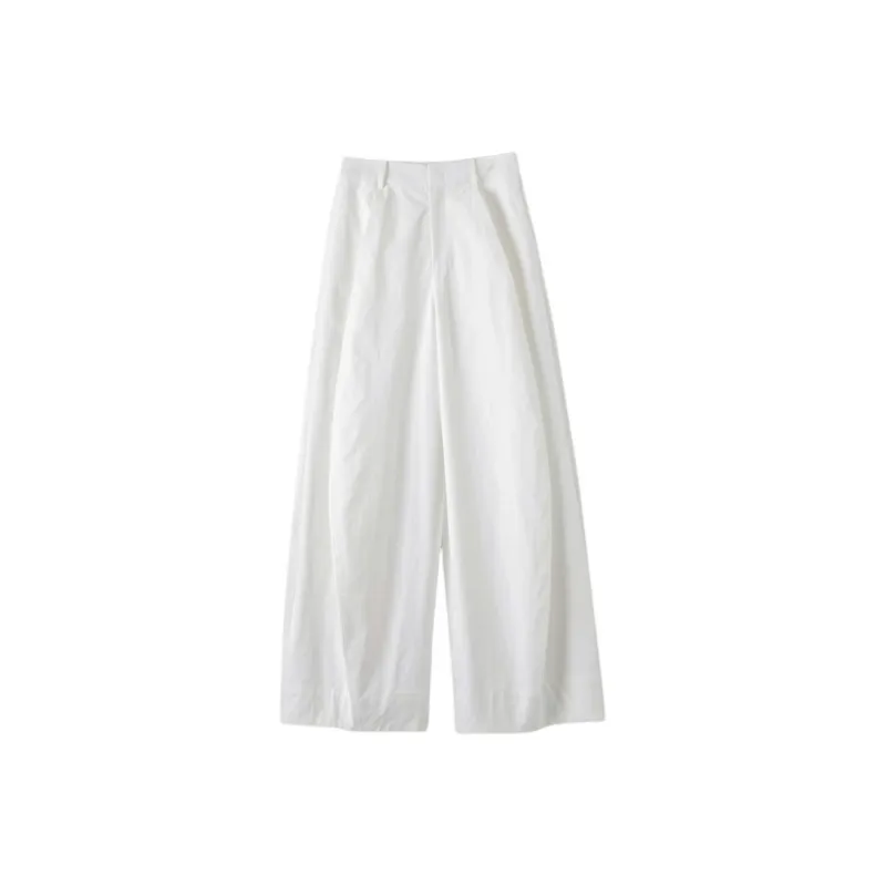 Late White Casual Pants Women's-0