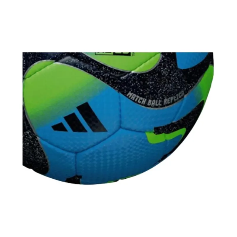Adidas Ball Size 4 Soccer PU Hand-Stitched Soccer Ball Men's Blue Green-3