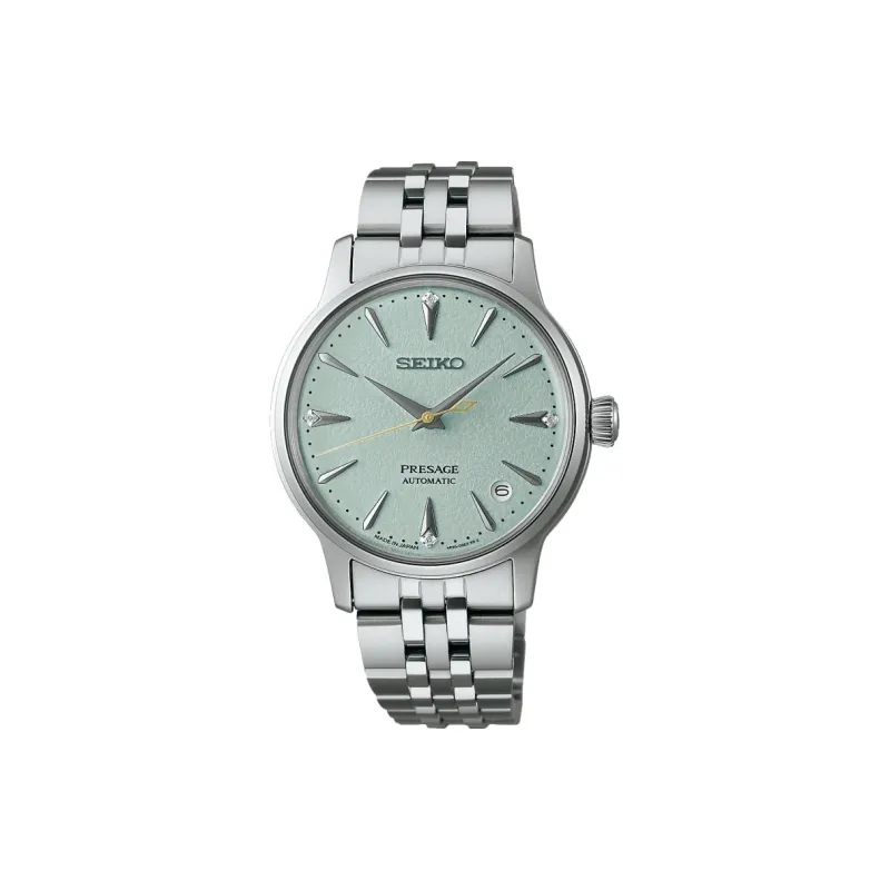 SEIKO Presage Navigation Automatic Mechanical Movement Stainless Steel Watchband Watch 40.4mm Men's Watches Green Dial-0