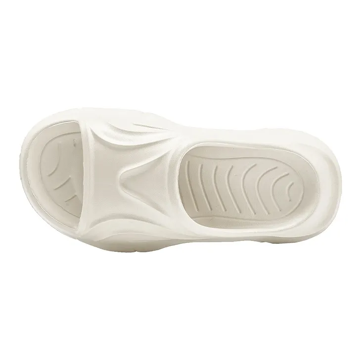 Yu Pu Fashion Minimalist Style Height Increasing Seaside Beach Slippers White-2