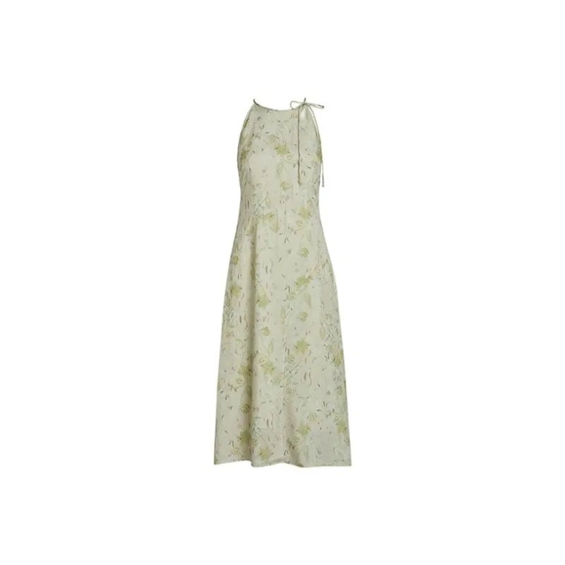 HDFULERN Slip Dresses Women's Green-0