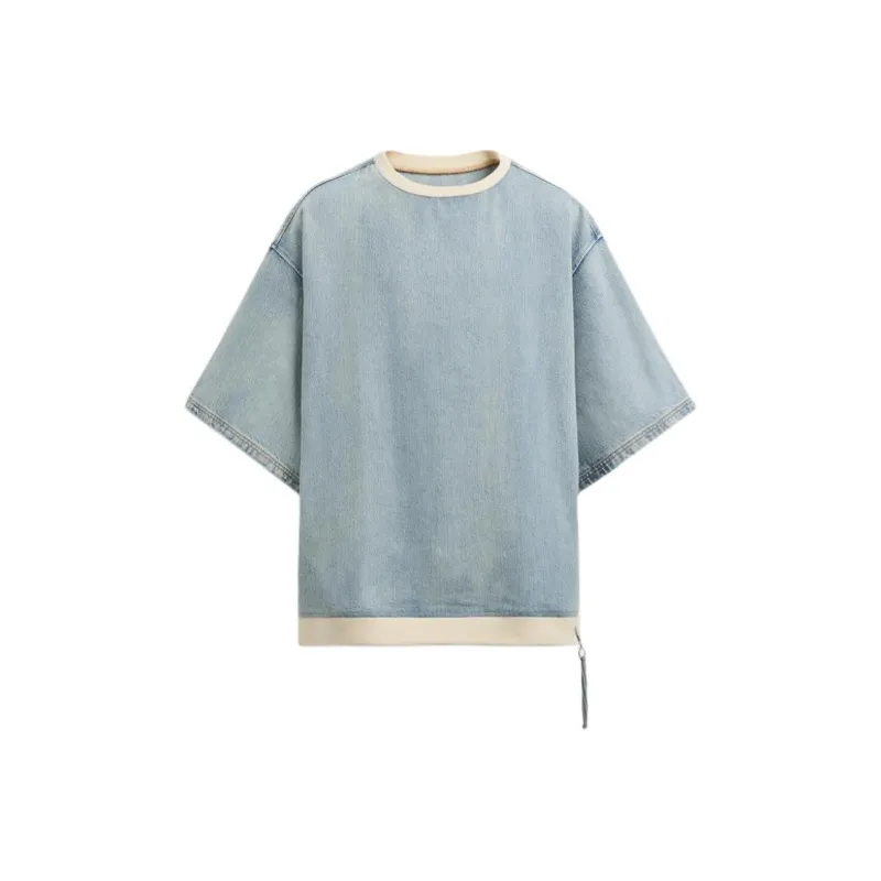 ZARA Sweatshirts Men Light Blue-0