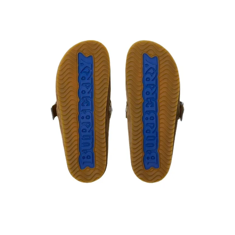 Burberry Quiet Closed Toe Slippers Women's Brown-5