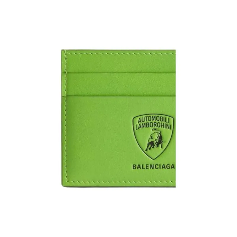 Balenciaga Automobili Lamborghini Collaboration Calfskin Card Holder Men's Green-2