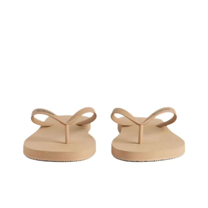 Balenciaga Odor Resistant Flip Flops Men's Beige-3