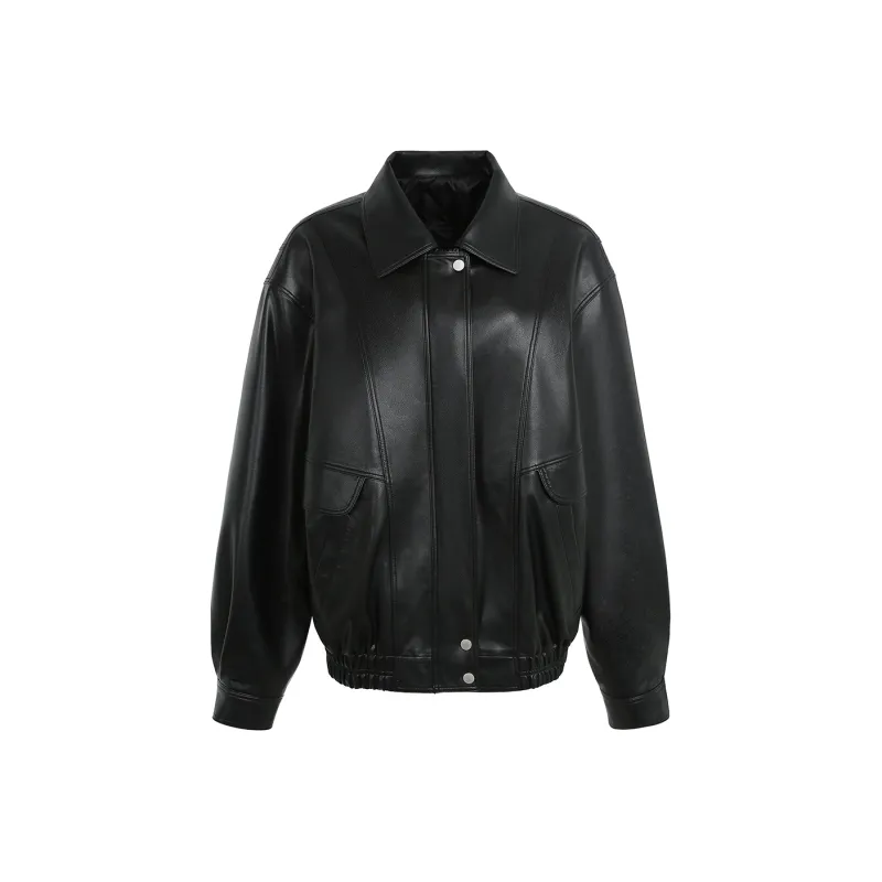 ABOUTPOEM Leather Jacket Women's-0