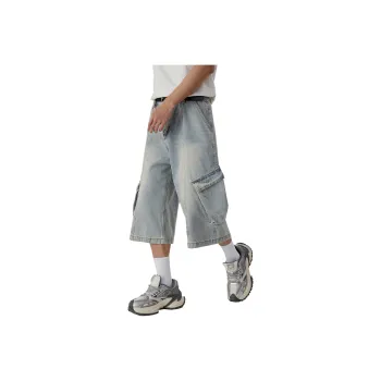 WPOOLL Denim Shorts Unisex Nostalgic Blue