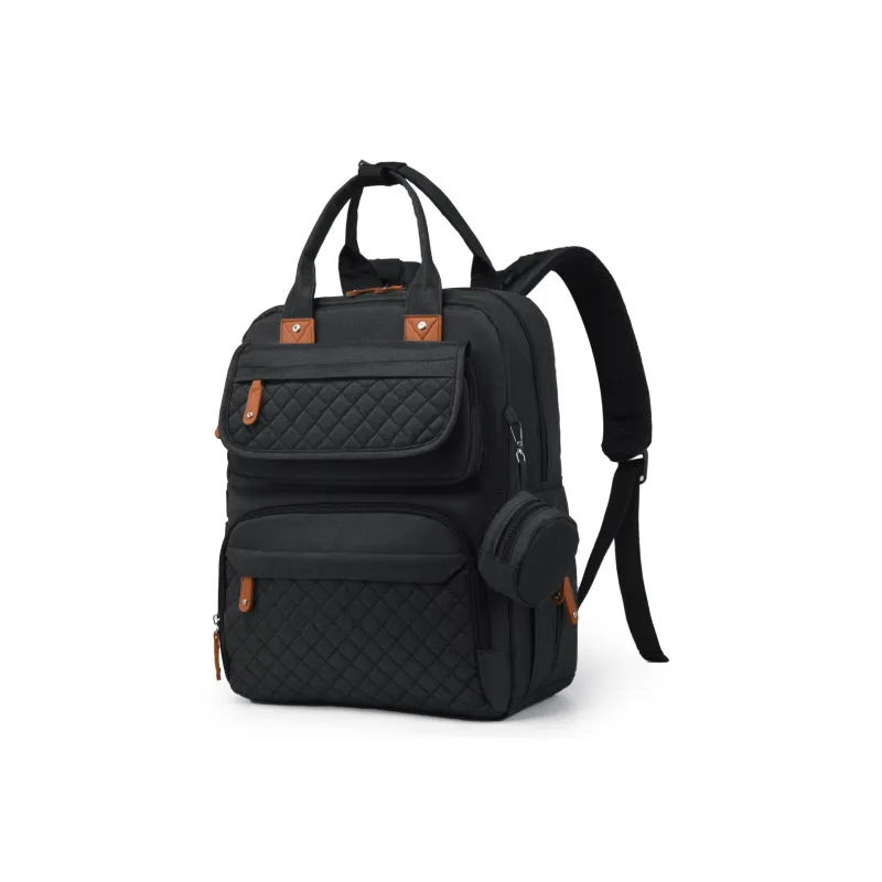 Meow In The Grass Nylon Backpack Unisex Dark Gray/Green & Gray/Light Gray/Blue/Black & Gray/Black-14