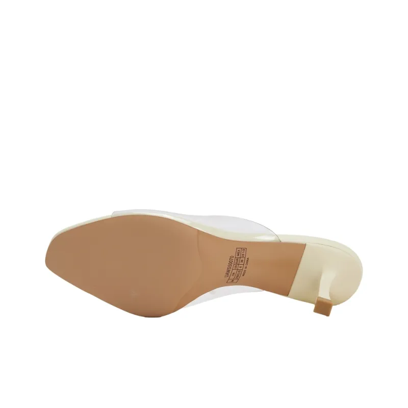 URBAN REVIVO Slide Slippers Women's Light Yellow-3