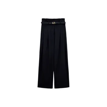 INSUN Casual Pants Women's Navy Blue