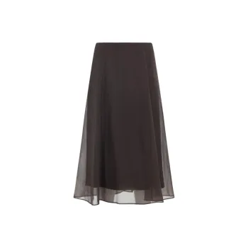 Brunello Cucinelli Casual Long Skirt Women's Dark Brown