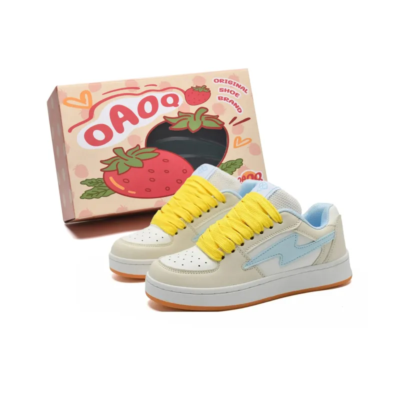 OAOQ Slip Resistant Cushioning Abrasion Resistant Lightweight Breathable Low Top Skateboard Shoes Unisex-7