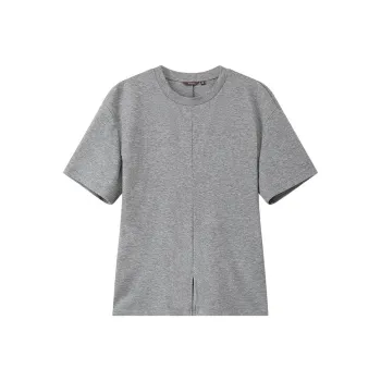 INSUN T Shirts Women's Light Gray